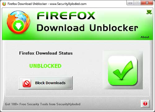 FirefoxDownloadUnblocker Screenshot